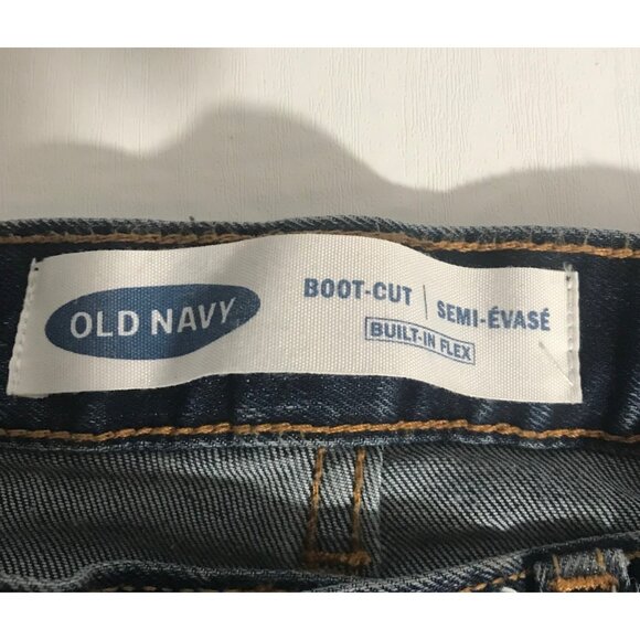 2 Pairs Old Navy Boys Jeans Size 8 Flex Bootcut & Skinny Dark Wash - Picture 8 of 10